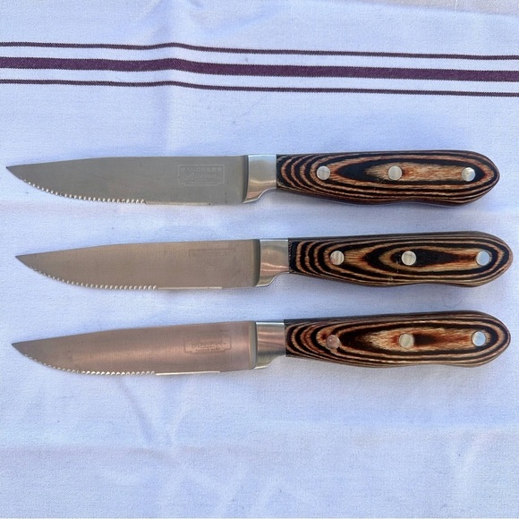 Rancher's Reserve Steak Knives Forged 5” Blade Wood Handle - Picture 1 of 6